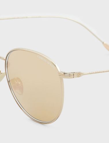 Giorgio Armani Gold Plated/ Gold Mirror lens