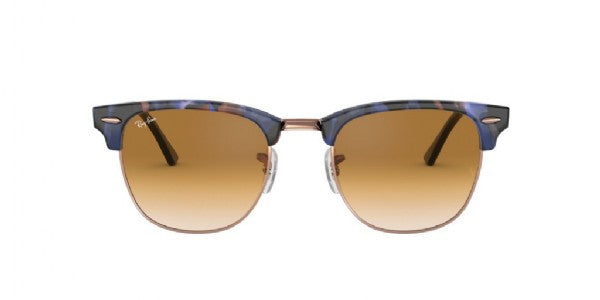 Ray-Ban Clubmaster Fleck/ Spotted Blue & brown tortoise , Black/ Light Brown Gradiënt