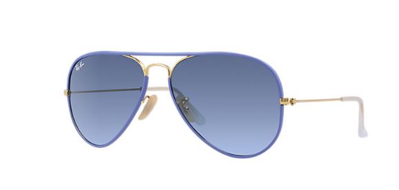 Ray-Ban Aviator Full Color Light Blue Gold/ Blue Gradient