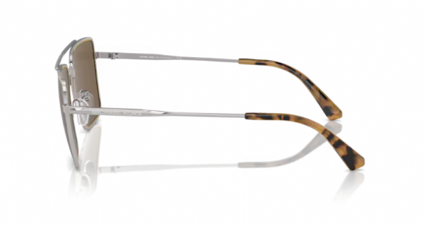 Michael Kors Zonnebril Blue Ridge Shiny Silver/ Brown Solid