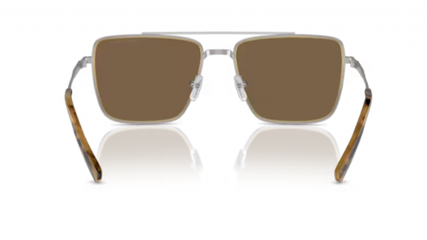 Michael Kors Zonnebril Blue Ridge Shiny Silver/ Brown Solid