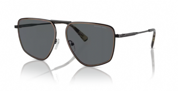 Michael Kors Sunglasses Silverton Shiny Black/ Dark Gray Solid