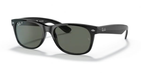 Ray-Ban New Wayfarer Polished Black/ G15 Green polarized