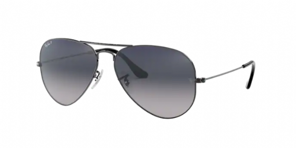 Ray-Ban Aviator Large Metal Gunmetal/ Blue Gradient Grey Polarized