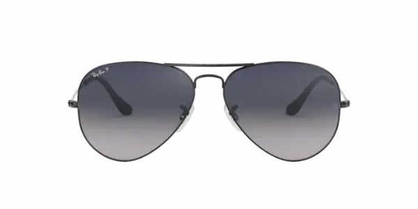 Ray-Ban Aviator Large Metal Gunmetal/ Blue Gradient Grey Polarized