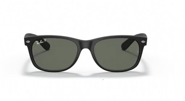 Ray-Ban New Wayfarer Rubber Black/ Polarized Green