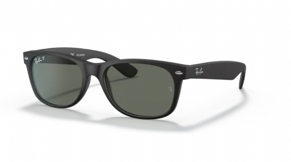 Ray-Ban New Wayfarer Rubber Black/ Polarized Green