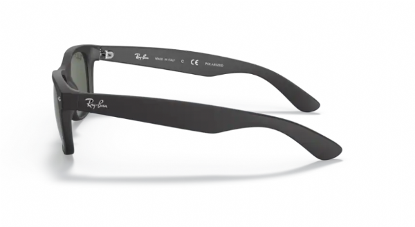 Ray-Ban New Wayfarer Rubber Black/ Polarized Green