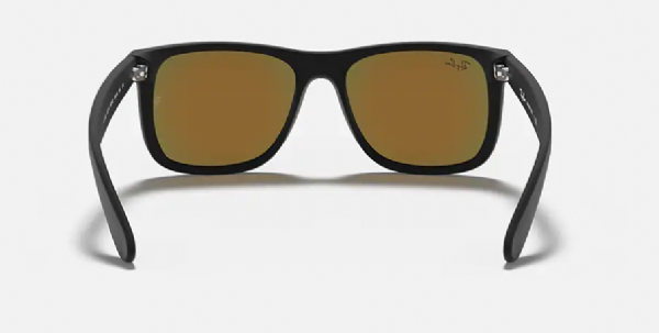 Ray-Ban Justin Rubber Black/ Brown Mirror Orange