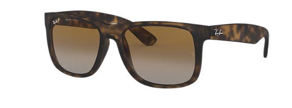 Ray-Ban Justin Matte Tortoise/ Brown Grey Gradiënt Polarized