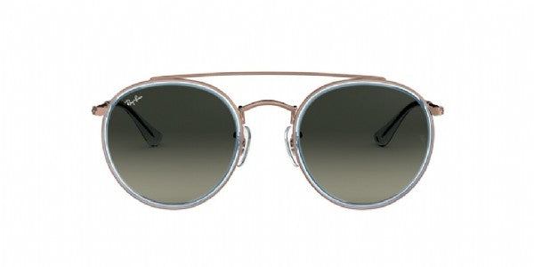 Ray-Ban Round Metal Double Bridge/Hellblaue Bronze