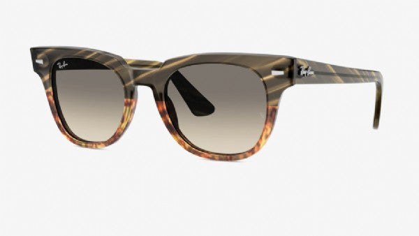 Ray-Ban Custom Meteor Striped Grey Brown / Grey Gradient