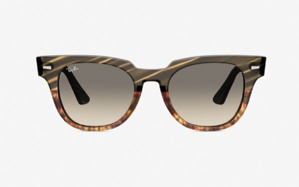 Ray-Ban Custom Meteor Striped Grey Brown / Grey Gradient