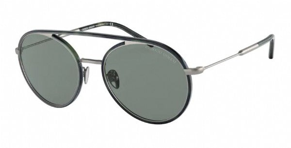 Giorgio Armani Matte Gunmetal Green Havana/ Grey