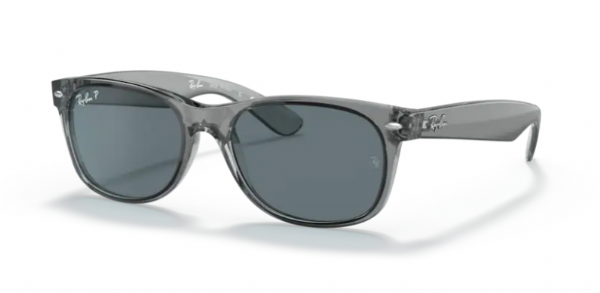Ray-Ban New Wayfarer Transparant Grey/ Dark Blue Polarized