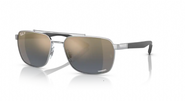 Ray-Ban 3701 Silver/ Blue-Gold Gardient Mirror Polarized