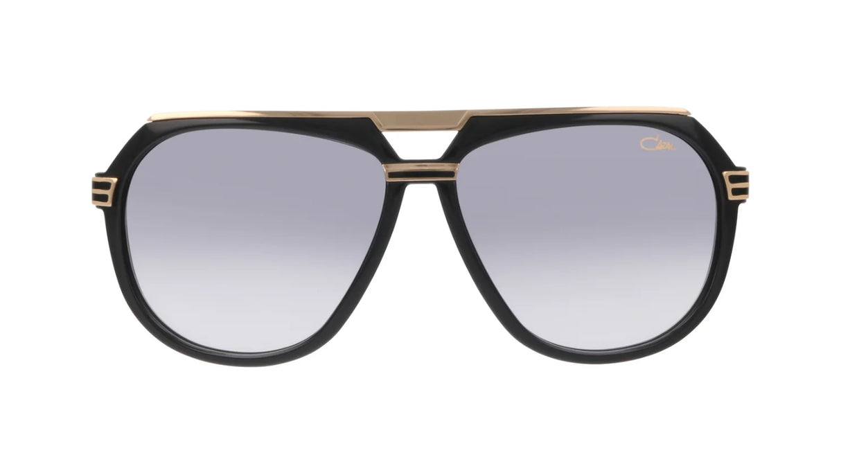 Cazal-Zonnebril-674-Polished-Black-Gold-Grey-Gradient-voorzijde