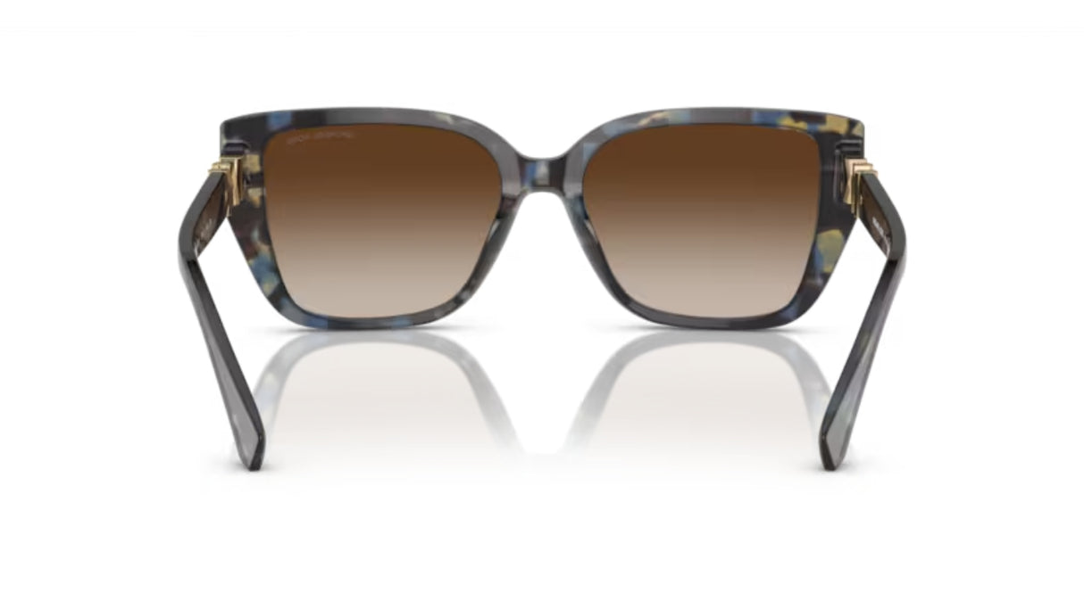Michael Kors Acadia Zonnebril Bright Blue Tortoise Brown Gradient achterzijde