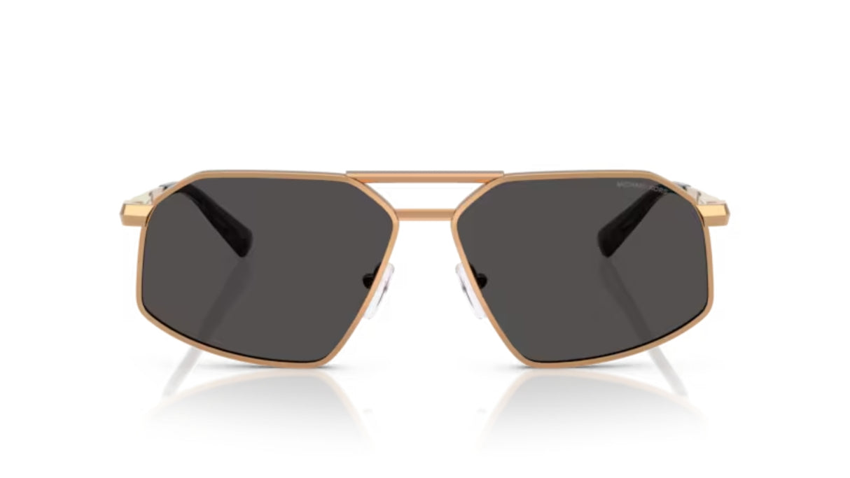 Michael Kors Mar Vista Zonnebril Beige Gold Dark Grey Solid voorzijde