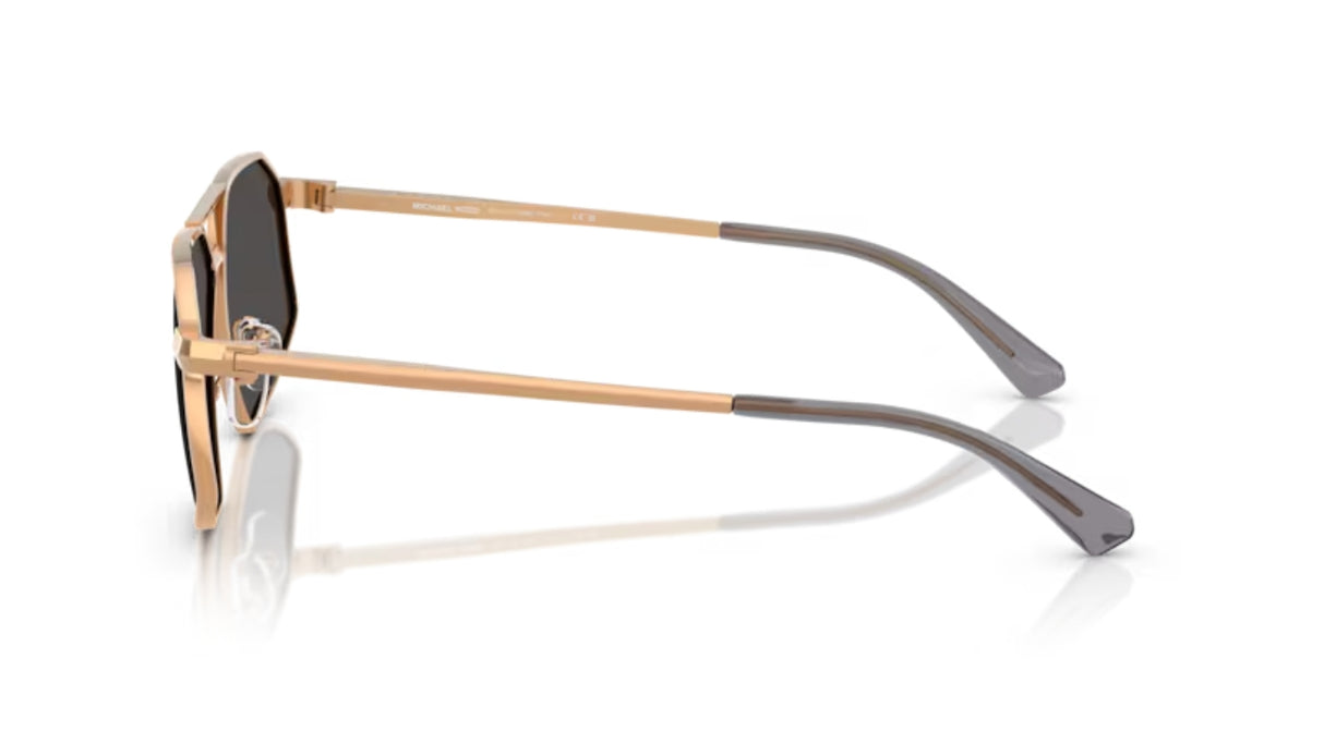 Michael Kors Mar Vista Zonnebril Beige Gold Dark Grey Solid zijaanzicht