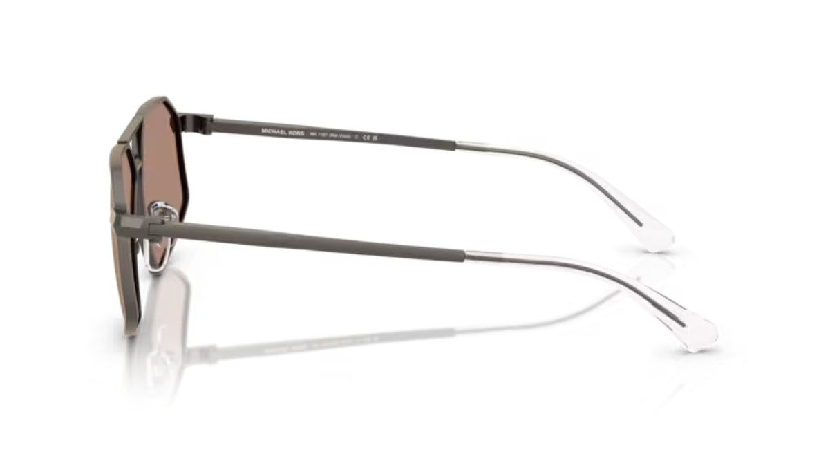 Michael Kors Mar Vista Zonnebril Matte Gunmetal Husk Mirror zijaanzicht