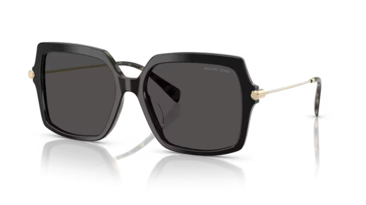 Michael Kors Quogue Zonnebril Black Amber Tortoise Dark Grey Solid