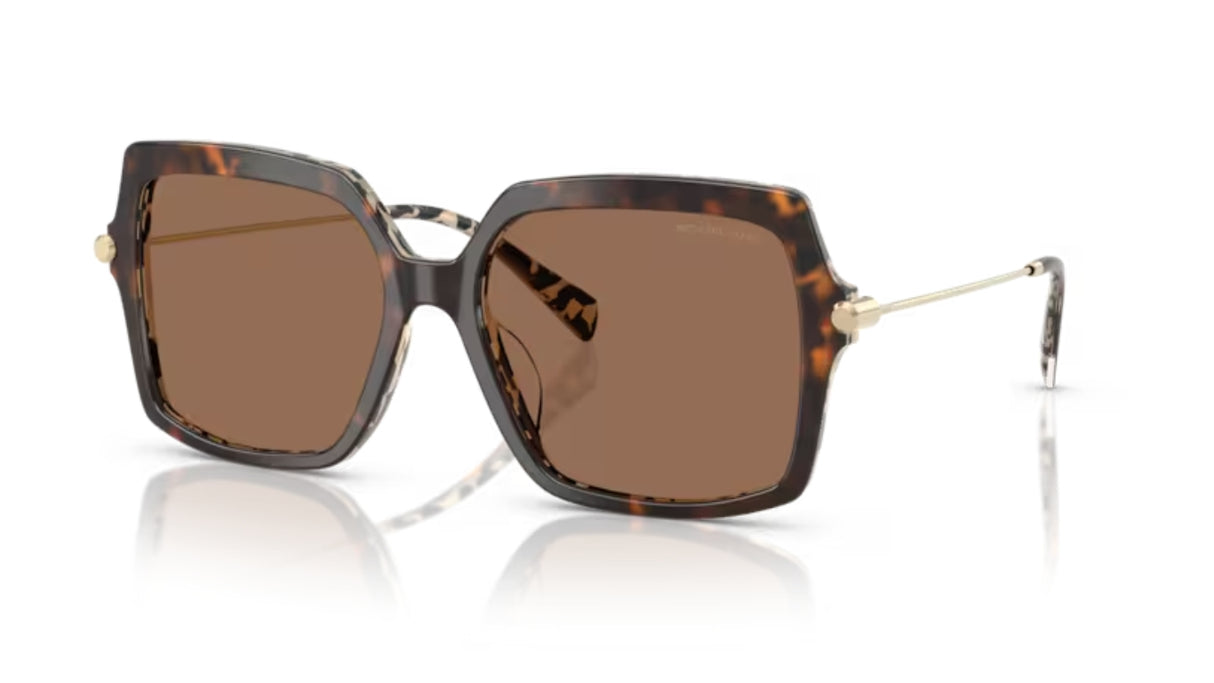 Michael Kors Quogue Zonnebril Dark Cream Tortoise Brown Solid