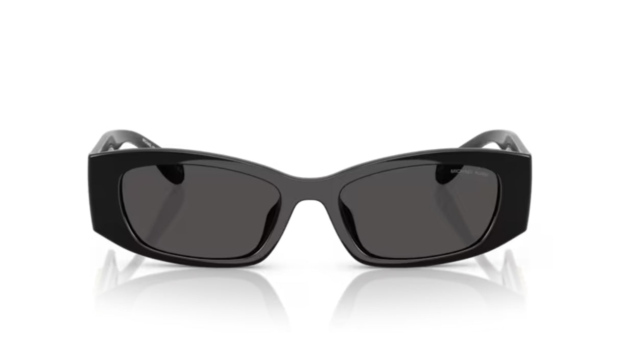 Michael Kors Rhodes Zonnebril Black Dark Grey Solid voorzijde