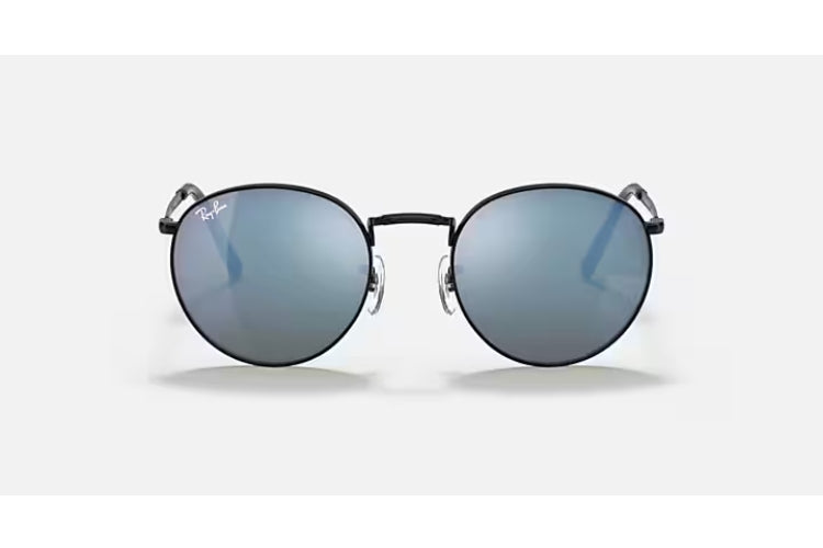 Ray-Ban New Round Black/ Green Mirror Blue