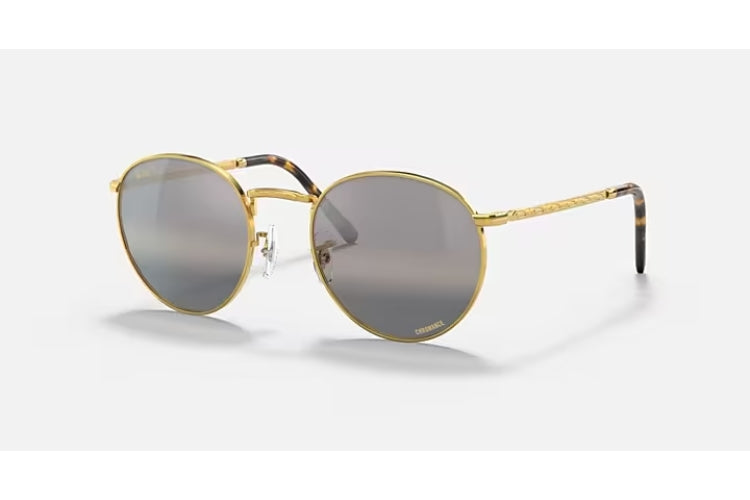 Ray-Ban New Round Legend Gold/ Polarized Clear Gradient Dark Grey