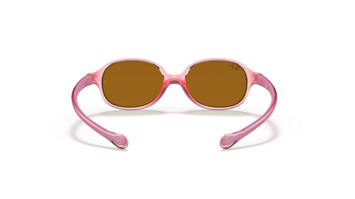 Ray-Ban-Junior-9187S-Transparent-Light-Red-Brown-Achterzijde