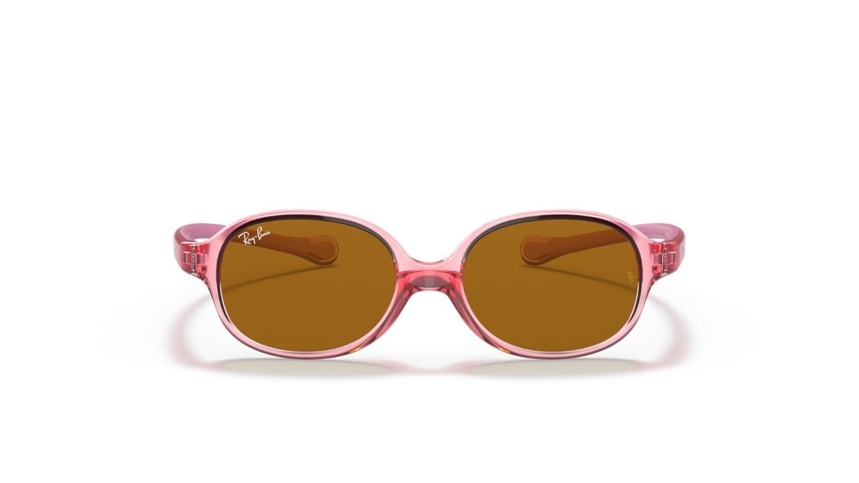 Ray-Ban-Junior-9187S-Transparent-Light-Red-Brown-Voorzijde