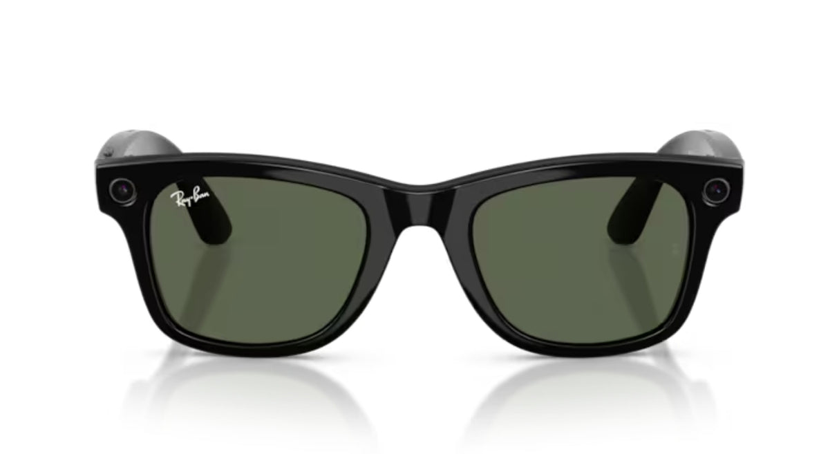 Ray-Ban Meta Wayfarer Shiny Black/ G15 Green