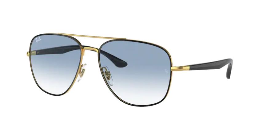 Ray-Ban RB3683 Black on Arista/ Clear Gradient Blue