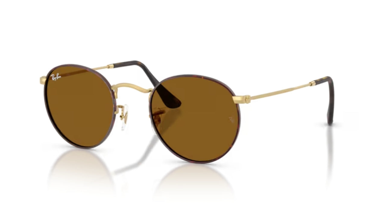 Ray-Ban Round Metal Mat Havanna on Matte Arista/ Brown