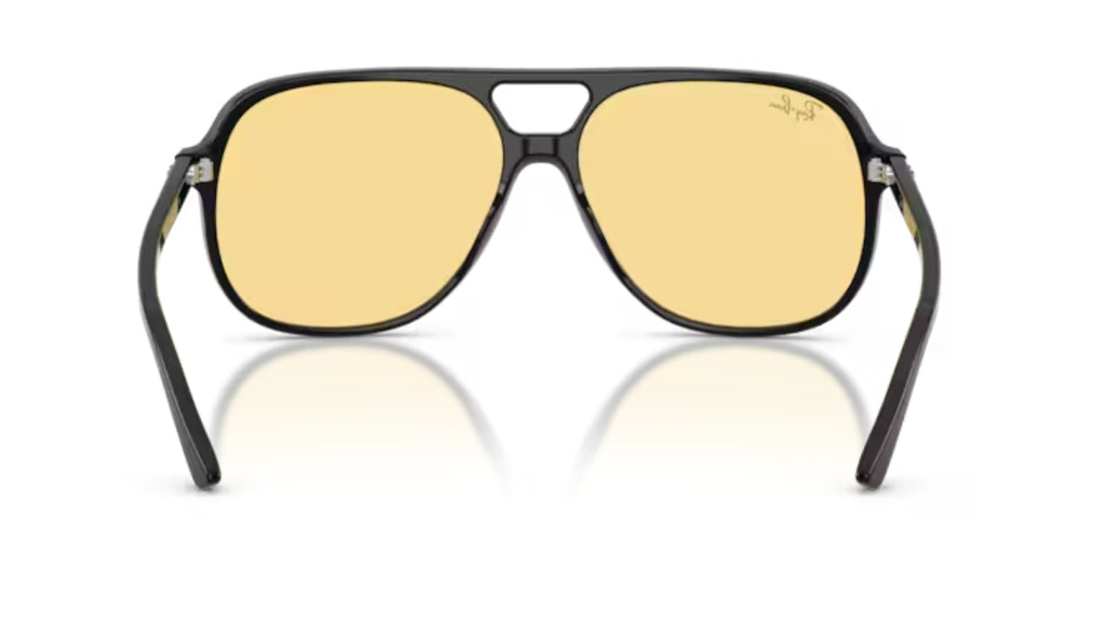 Ray-Ban-Bill-Polished-Black-Yellow-Achterkant