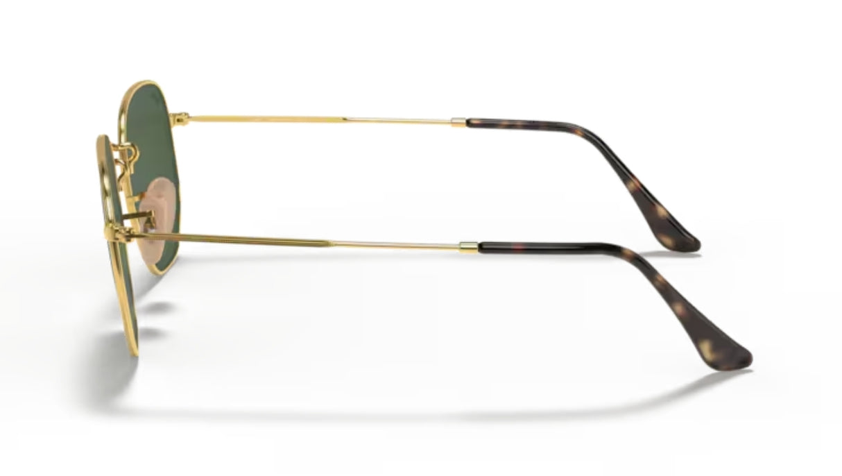 Ray-Ban Hexagonal Flat Lenses Gold/ Green Classic G-15