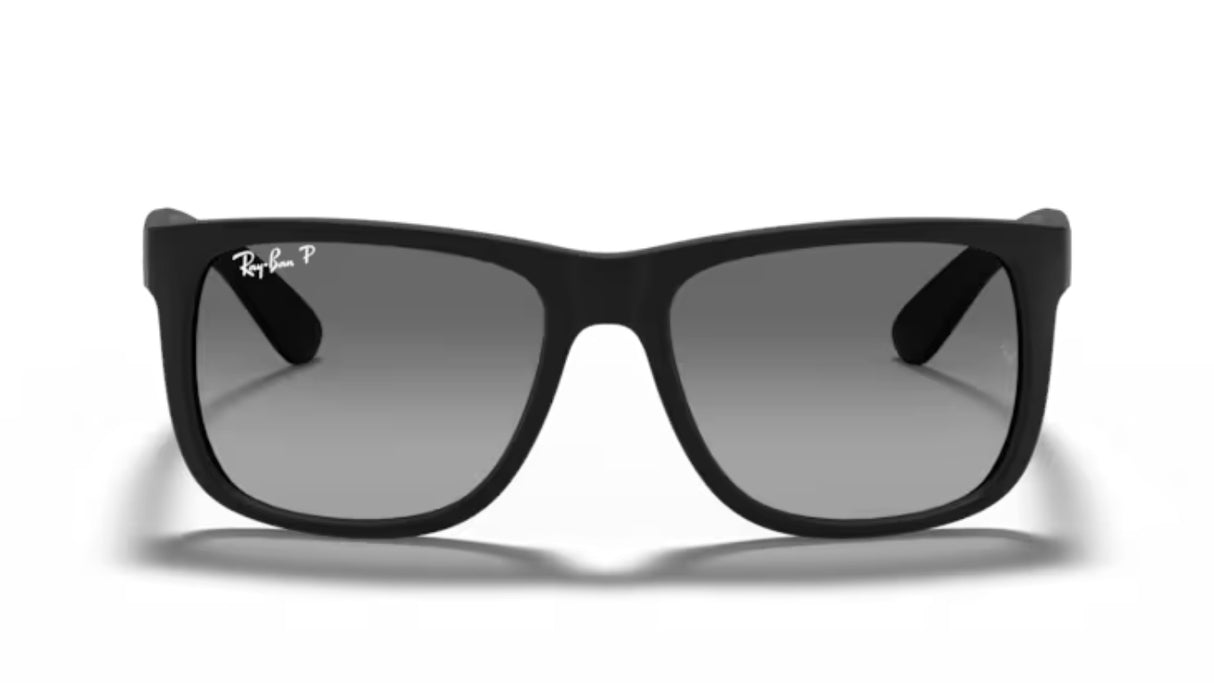 Ray-Ban Justin Black Rubber/ Grey Gradient Polarized