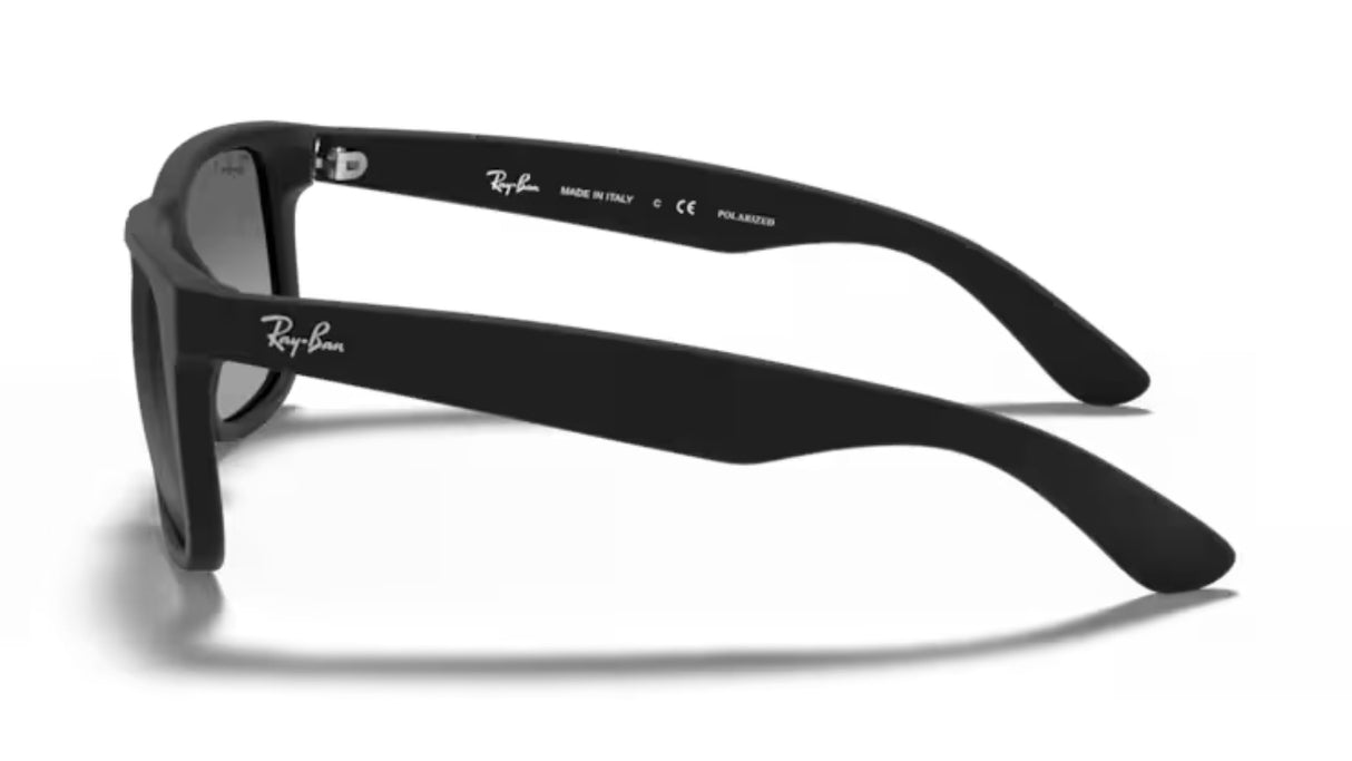 Ray-Ban Justin Black Rubber/ Grey Gradient Polarized