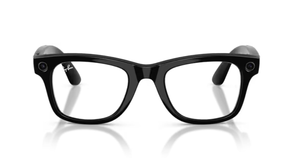 Ray-Ban Meta Wayfarer Black/ Clear to Graphite Green Photochromatic