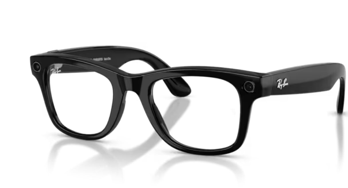 Ray-Ban Meta Wayfarer Black/ Clear to Graphite Green Photochromatic
