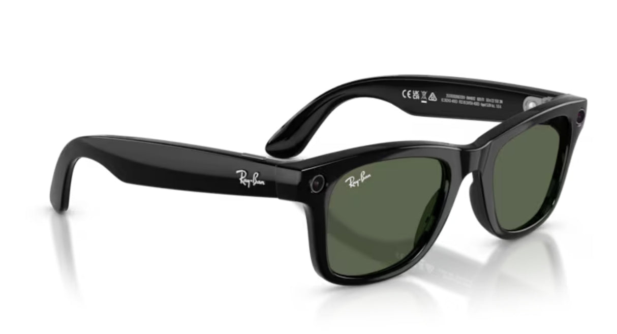 Ray-Ban Meta Wayfarer Shiny Black/ G15 Green