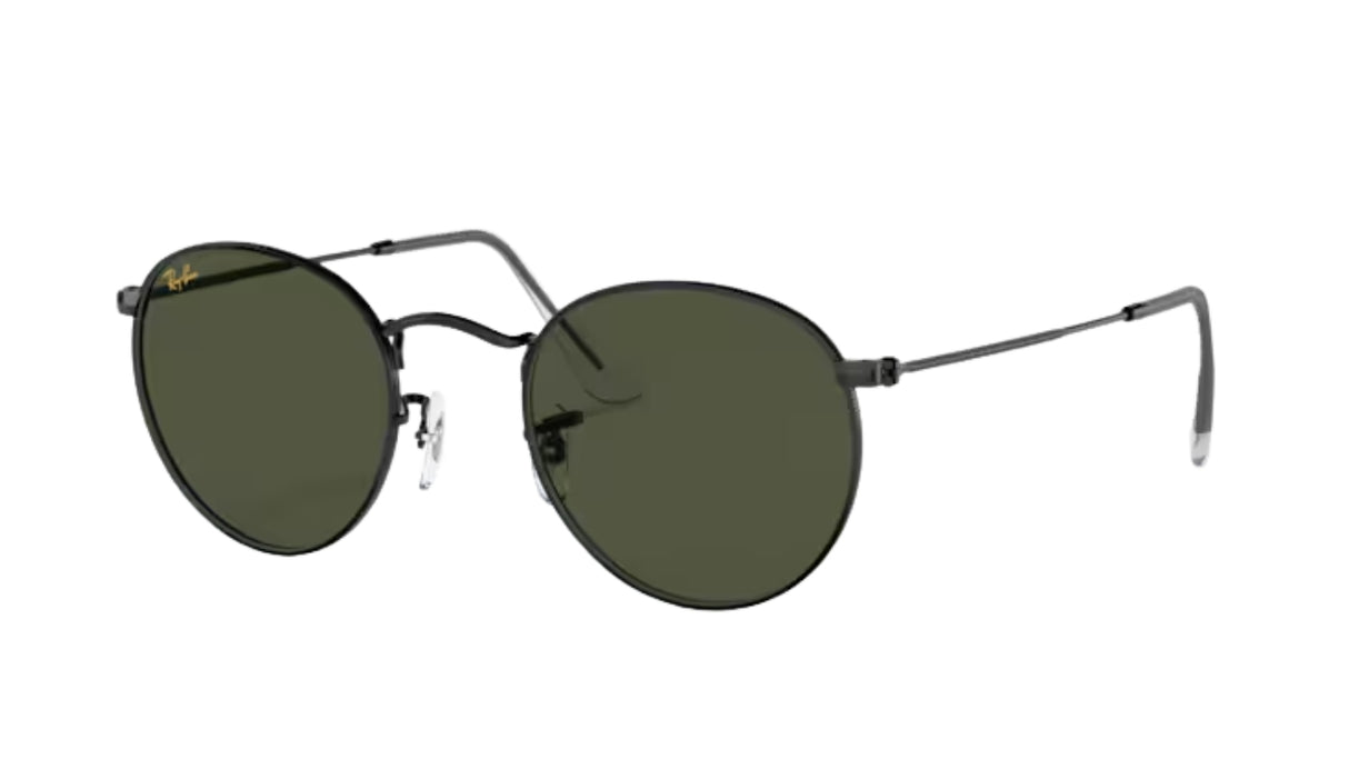 Ray-Ban Round Metal Schwarz, G-15 Grün