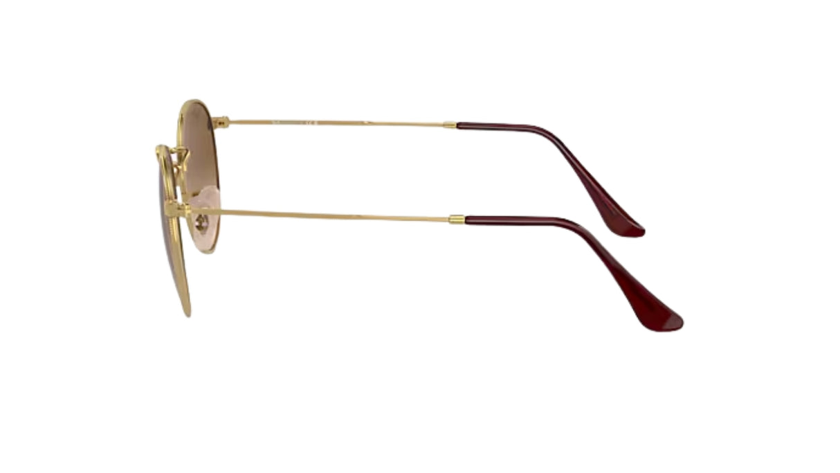 Ray-Ban Round Metal Gold/ Brown Gradient zijkant