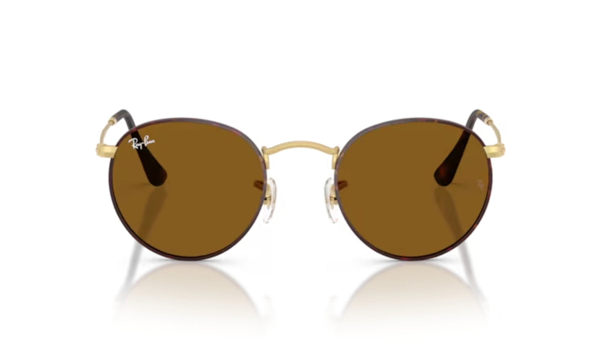 Ray-Ban Round Metal Mat Havanna on Matte Arista/ Brown