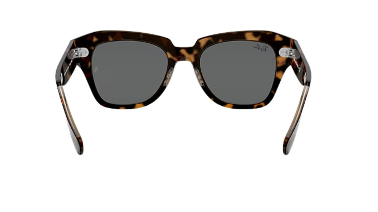 Ray-Ban State Street Havana On Transparent Brown/ Dark Grey