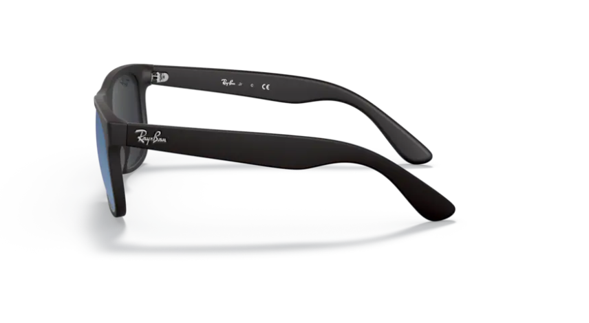 Ray-Ban Junior Justin Rubber Black/ Blue Mirror