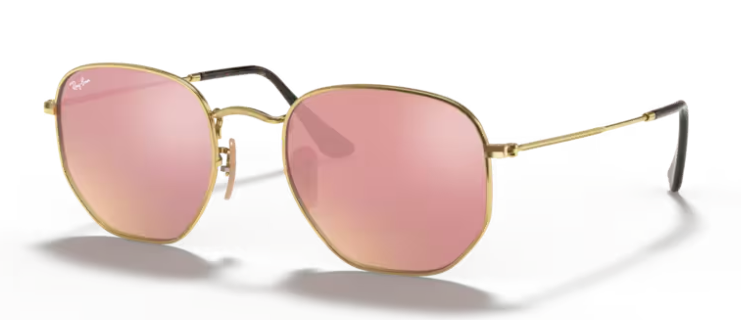 Ray-Ban Hexagonal Gold/ Koper Flash