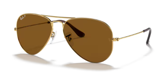 Ray-Ban Aviator Large Metal Gold/ Crystal Brown Polarized