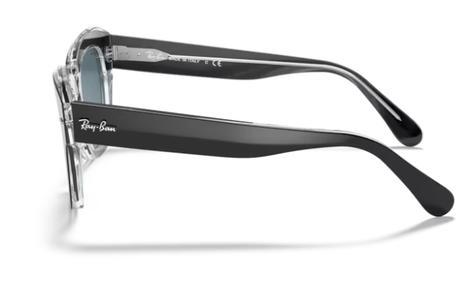 Ray-Ban State Street Black On Transparent/ Blue Gradient Grey